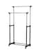 Removable And Retractable Telescopic Cloth Hanger Black/Silver