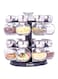 16-Piece Spice Jar Set Clear/Black/Silver 25x25x25cm