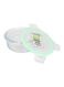 Royalford High Borosilicate Glass Food Container Clear/Blue 0.4L