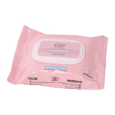Eva Collagen makeup remover wipes - 25 Wipes