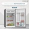Krome 120L Single Door Refrigerator, Energy Class E/F, Ideal For Small Spaces, Reversible Door, Mini Fridge Suitable For Kitchen, Bedroom, Office &amp; Bar, Inox Silver, KR-RDC120H