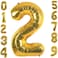 Markq 40 inch Number Balloons, Gold Foil Helium Balloons for Anniversary Wedding Birthday Party Decoration Supplies (Number 2)
