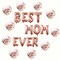 Party Time 21-Pieces Rose Gold Best Mom Ever Mother&#39;s Day Balloon Decoration - Party Decoration Supplies 12&quot; Rose Gold Confetti Balloon and 16&quot; Foil Balloon Set