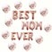 Party Time 21-Pieces Rose Gold Best Mom Ever Mother's Day Balloon Decoration - Party Decoration Supplies 12" Rose Gold Confetti Balloon and 16" Foil Balloon Set