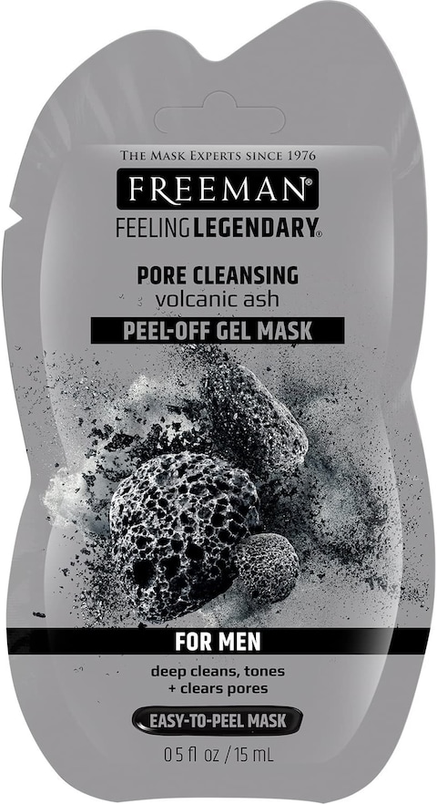 Feeling Legendary Freeman Beauty Pore Cleansing Peel-Off Gel Mask For Men (5 FL. Oz, 15ml)