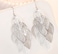 J&amp;J Leaf Fashion Silver Plated Long Tassel - Maple Leaf Earrings
