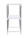 Generic Adjustable 2 Rack Microwave Oven Stand With Hooks White/Silver 60.5centimeter
