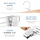 20PK ZOBER High-Grade Wooden Pants Hangers with Metal Clips Grip Clip Pants Hanger, Smooth Finish Solid Wood Jeans/Skirt Hanger, 360&deg; Swivel Hook - Clip Hanger for Pant, Skirts, Slacks,