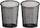lavish Wastebasket Waste Bin Round Steel Mesh  Black Office Bathroom Trash Can Trashcan 2 Pcs