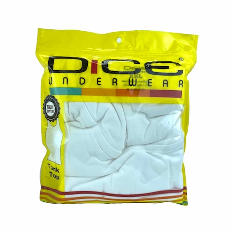 Dice DM119 Under Shirts - 2XL - 3 Pieces - White