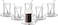 Blackstone Double Wall Glass Tumbler With Saucer Estikana And Spoon Set, Tea Or Coffee Cups, Set Of 18 Pcs, 100 ml - TS891