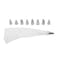 Icing Bag Set With 8 Nozzles, White