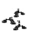 Generic Adjustable Triple Vacuum Suction Cup Mount Black