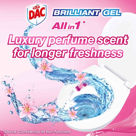 Dac Brilliant Gel Toilet Rim Block Spring Rain 42g