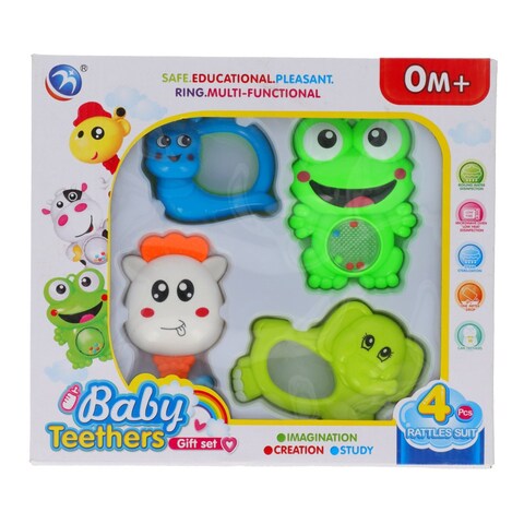 Baby Teethers Rattles Suit 4 pcs