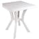 الهلال والنجمة طاولة كارمن بلاستيك مربعة - 60×60 سم - أبيض