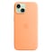 Apple Silicone Case Cover With MagSafe For iPhone 15 Orange Sorbet