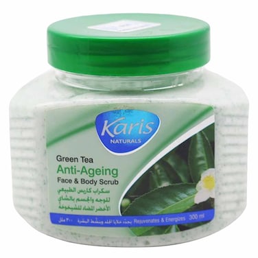 Karis Naturals Green Tea Anti-Ageing Face And Body Scrub 300ml