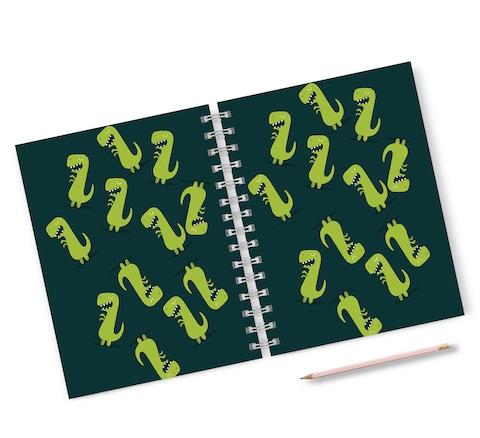 Loud Universe Hardcover Notebook Cute Dinosaur Cute Spiral Notebook with Premium High Quality Paper A5 Size