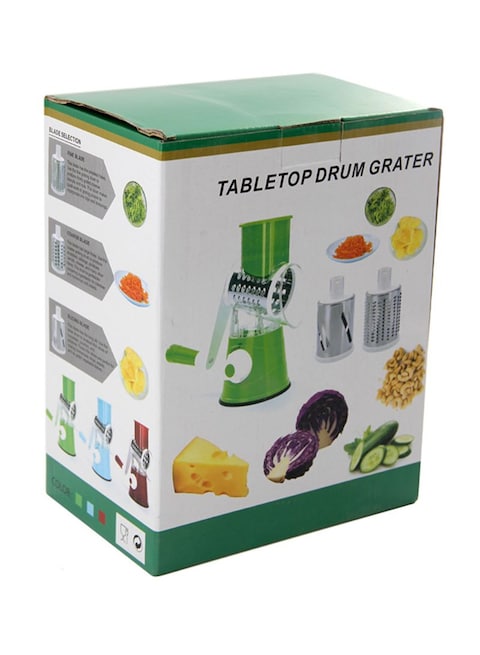 Generic Tabletop Drum Grater Green And White 1cm