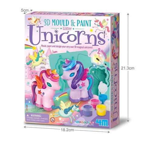 4M Mould &amp; Paint Glitter Unicorns
