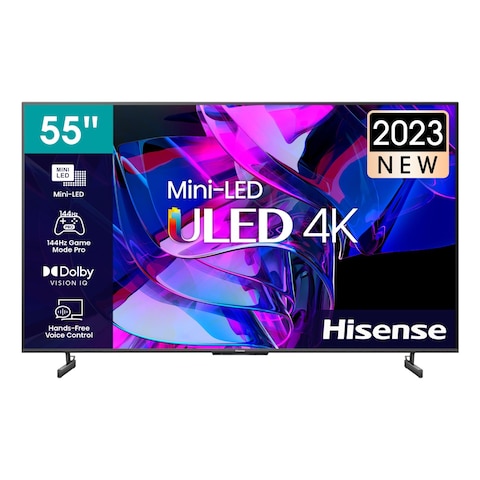 Hisense U7K Pro Series 55-Inch 4K UHD Smart Mini ULED TV 55U7K Black