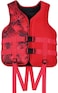 Life Jacket Safety Vests Water Suit Kayak Boating Swimming Surfing Drifting Gear, Size XXL, 90 to 110 Kg. - Red