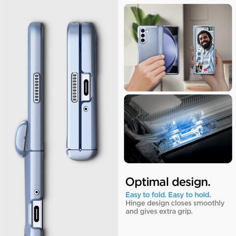 Spigen Slim Armor Pro, Hinge Coverage, Designed For Samsung Galaxy Z Fold 5 Case Cover (2023) - Sierra Blue