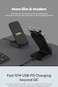National Geographic Dual Coil Fast Wireless Stand Charger 15W - Black