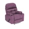 In House Velvet Classic Cinematic Recliner Chair With Cups Holder - Light Purple - NZ80