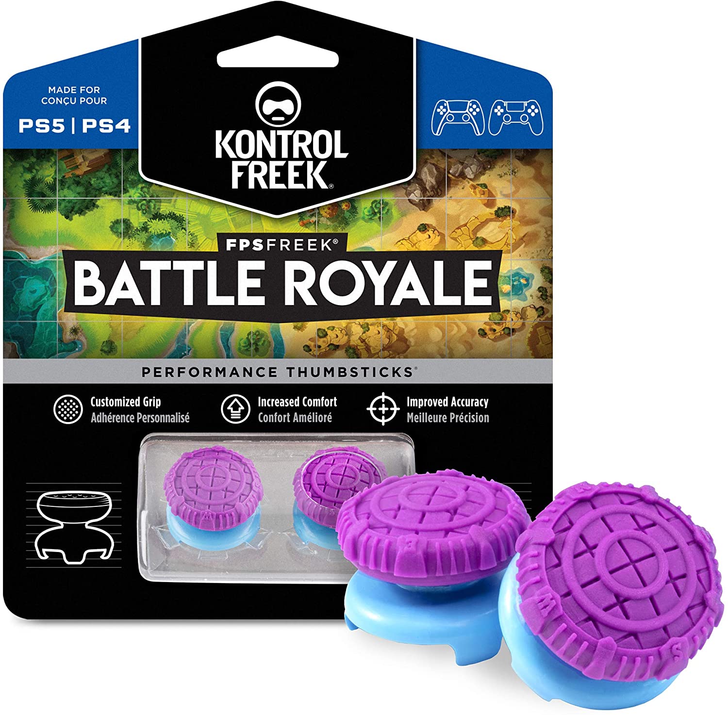 كونترول فريك KontrolFreek Fps Freek Battle Royale Performance Thumbsticks For Playstation 4 Controller