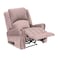 In House Velvet Rocking Recliner Chair - Light Pink - NZ120