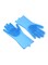 Generic - Magic Silicone Gloves With Wash Scrubber Blue 170G