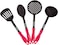 Flamingo Nylon Utensils Set, Red/Black, FL-Bb4109KWst, 4 Pieces