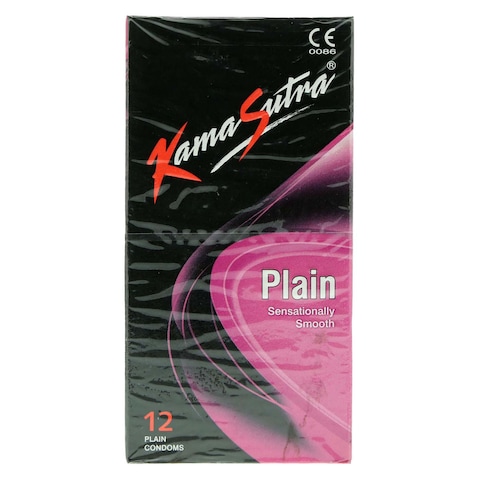 Buy Kama Sutra Plain Sensationally Smooth Condoms Clear 12 PCS in UAE