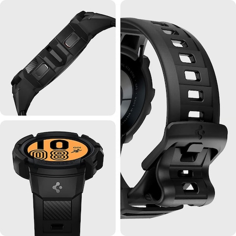 Spigen Rugged Armor PRO designed for Samsung Galaxy Watch 5 Case with Band 40mm (2022) - Black