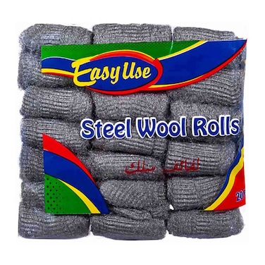 Easy-Use Steel Wool Rolls - 20 Pieces