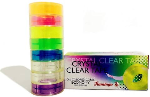 Generic Taiwan On Colored Core Economy Crystal Clear Tape, 3/4&quot;&quot; (Inch)