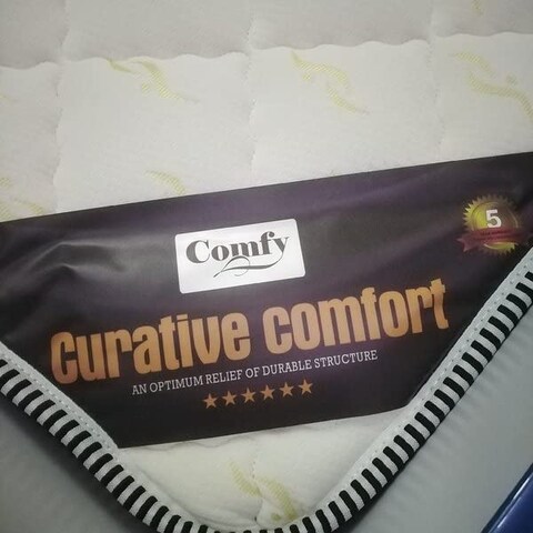 Galaxy Design Curative Comfort Mattress Off-White Color Queen Size (L x W x H) 200 x 150 x 21 cm Model - GDF-200150CC - 5 Year Full Warranty.