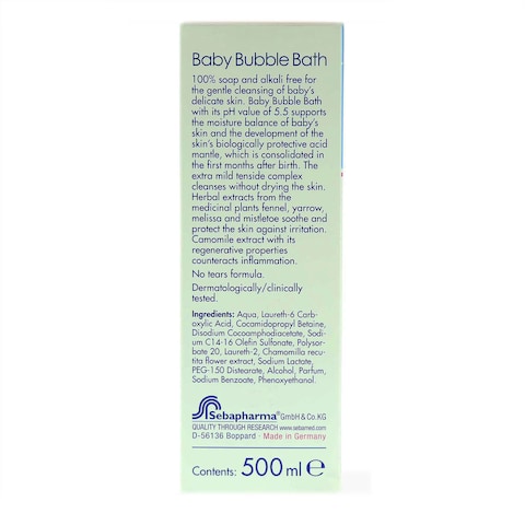 Sebamed Baby Bubble Bath 500ml White