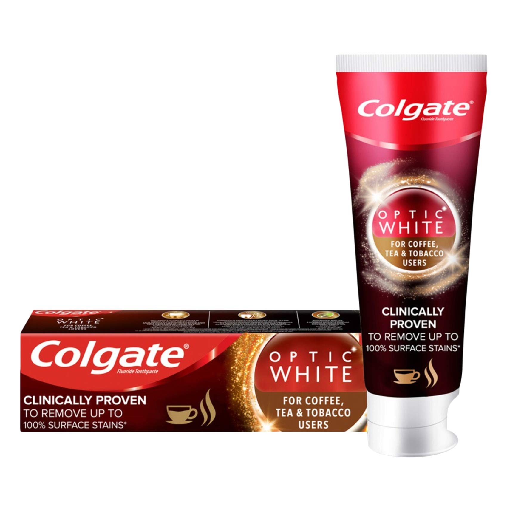 Colgate Toothpaste Optic White For Coffee Tea And Tobacco Users 75 Ml