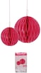 Generic Party Fun Beautiful &amp; Attractive Honey Combed Decoration Ball (Fuchsia) (20+30cm) (Pack Of 2 Unit)