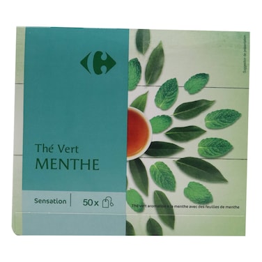 Carrefour Sensation Mint Green Tea 50 Tea Bags