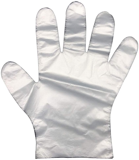 Buy lavish Plastic Gloves Disposable Clear Food Service Plastic Gloves 200 Pcs/ 100 Pair Clear in UAE