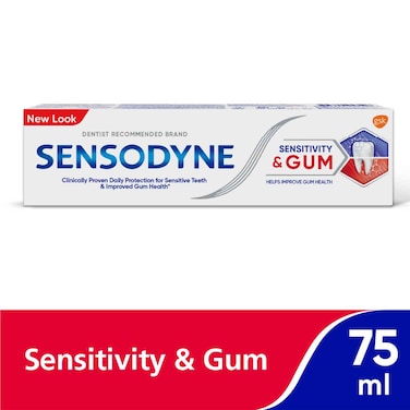 Sensodyne Sensitivity and Gum Toothpaste For Sensitive Teeth and Improved Gum Health 75ml
