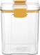Royalford 700 ml Square Airtight Container With A Lid-Rf11258 Plastic Container With A Silicone Sealing Ring Fitted Lid Transparent Storage Container, Yellow