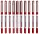Generic Uni-Ball Eye Micro Ub-150 Gel Ink Pen, 0.5 mm, 10 Pcs, Uni Mitsubishi Pencil (Red)