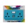 Adaptor 2 Way Adaptor  With USB Charger - Neon Blue