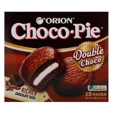 Orion Choco-Pie Double Chocolate with Marshmallow Filling Cake, 360g