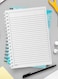 Lowha Spiral Notebook With 60 Sheets And Hard Paper Covers With Rain Doodle Design, For Jotting Notes And Reminders, For Work, University, School